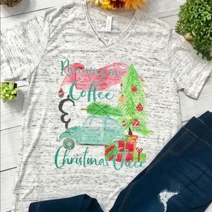 🎄Running On Coffee ☕️ & Christmas 🎄Cheer Tee